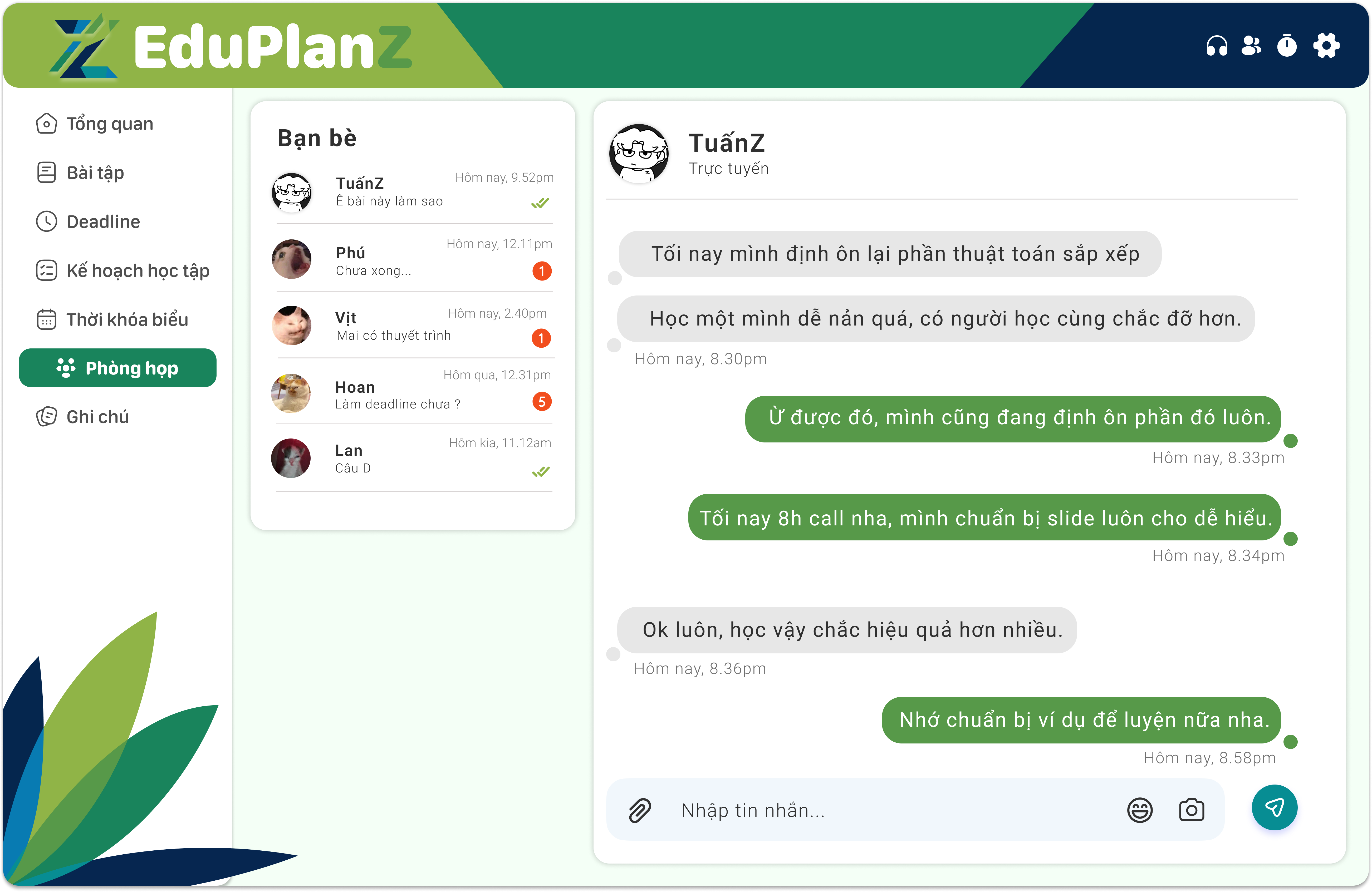 Lập kế hoạch học tập dễ dàng cùng EduPlanZ